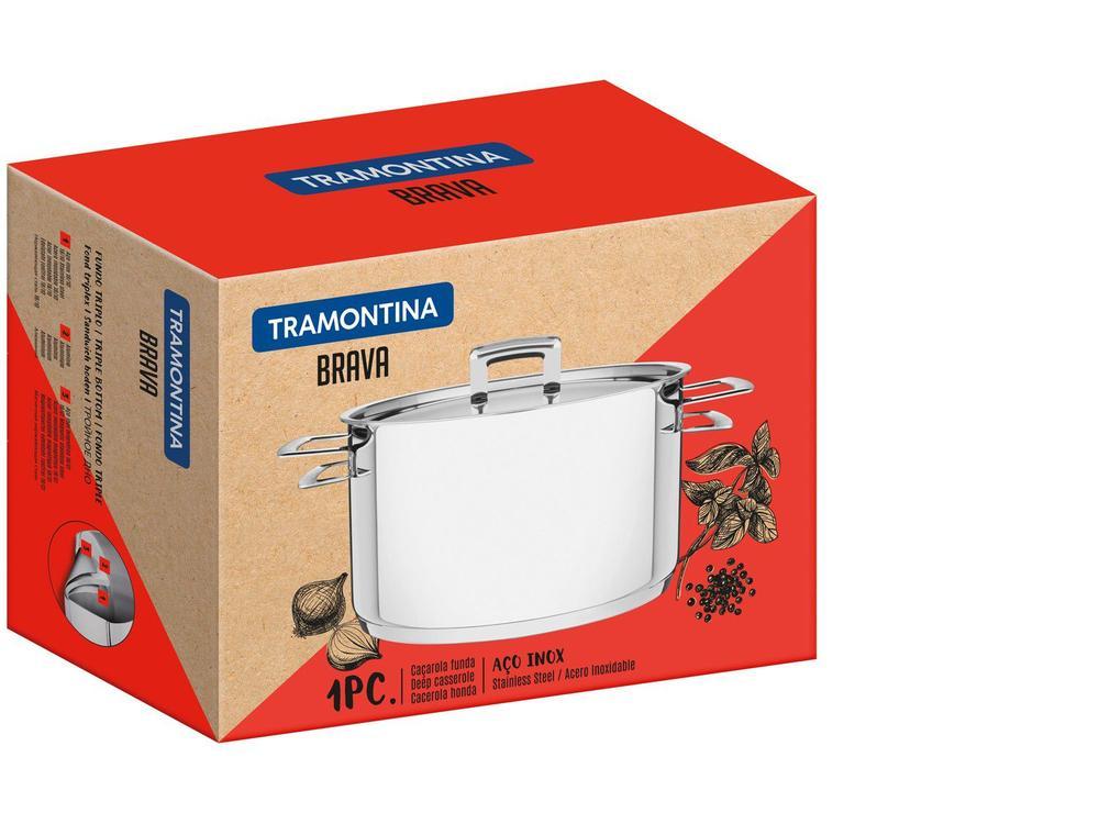 Caçarola Tramontina Inox Fundo Triplo com Tampa 3,6L 20cm Brava - 8
