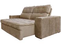 Sofá Retrátil Reclinável 3 Lugares Veludo Joly Barsa Gralha Azul - 5