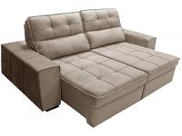 Sofá Retrátil Reclinável 3 Lugares Veludo Joly Barsa Gralha Azul - 6