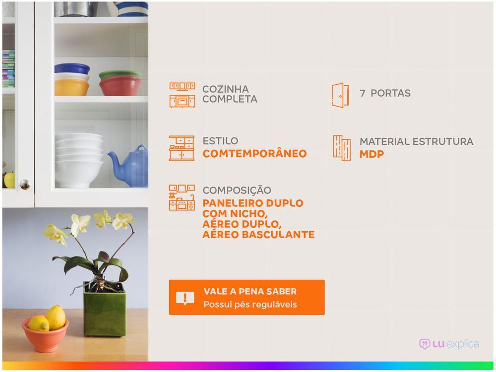 Cozinha Completa Poliman Móveis Evidence Nicho - 2