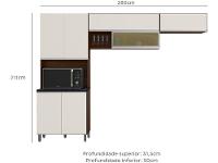 Cozinha Completa Poliman Móveis Evidence Nicho - 3