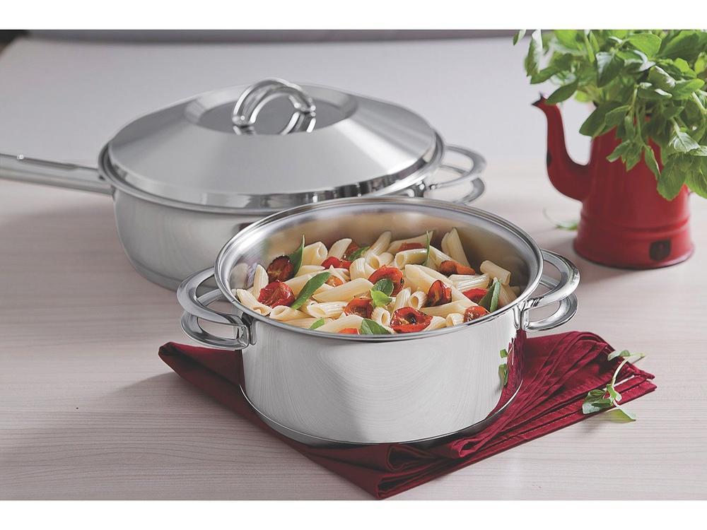 Caçarola Rasa Inox Fundo Triplo Solar 16cm 1,4L Tramontina - 6