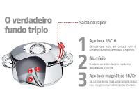 Caçarola Rasa Inox Fundo Triplo Solar 16cm 1,4L Tramontina - 15