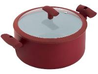 Caçarola Hércules Antiaderente com Tampa Vermelha - 3