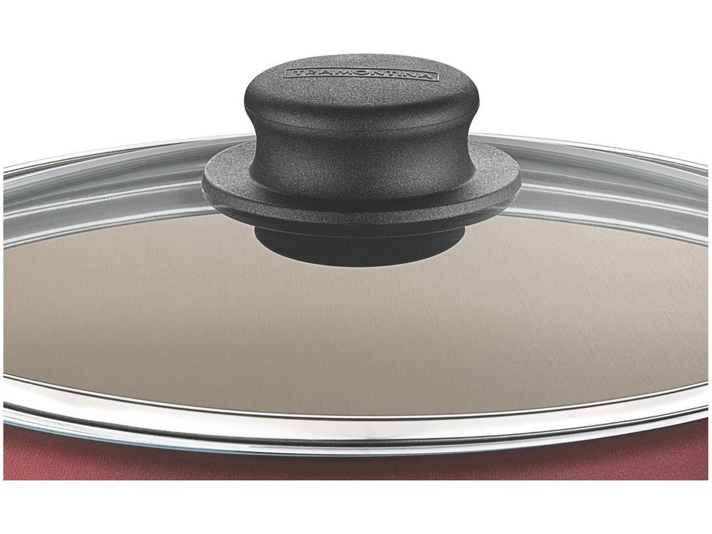 Caçarola Tramontina Antiaderente com Tampa Vermelha 3,7L 22cm Turim - 2