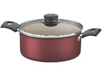 Caçarola Tramontina Antiaderente com Tampa Vermelha 3,7L 22cm Turim - 1