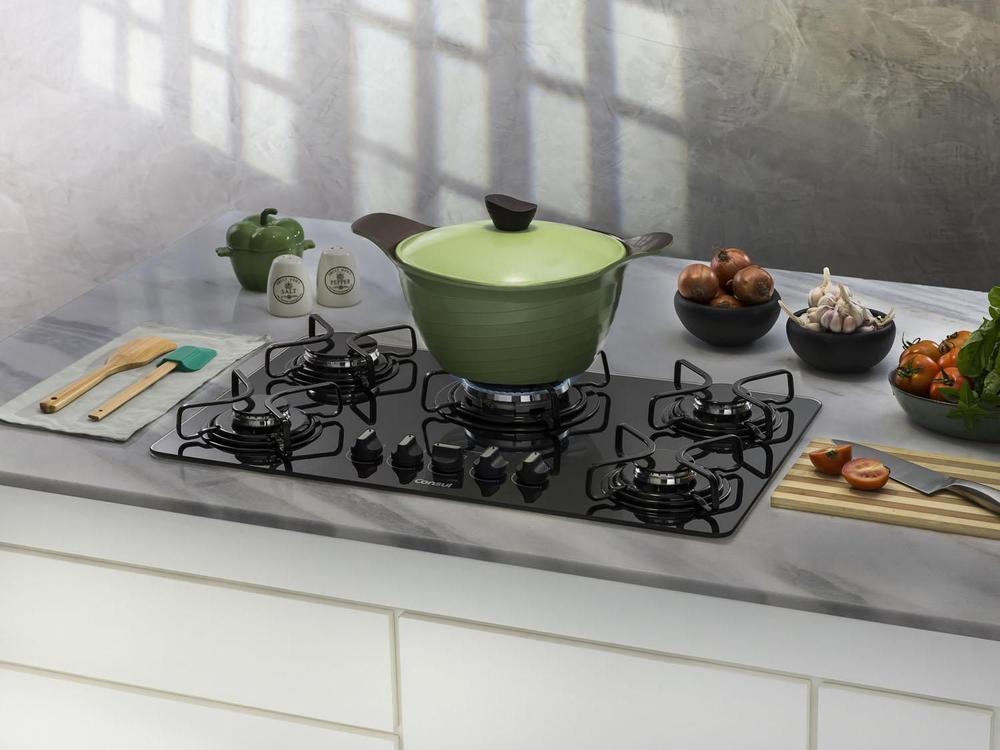 Cooktop 5 Bocas a Gás Natural e GLP Consul Vidro - 3