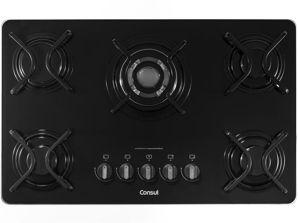 Cooktop 5 Bocas a Gás Natural e GLP Consul Vidro - 4