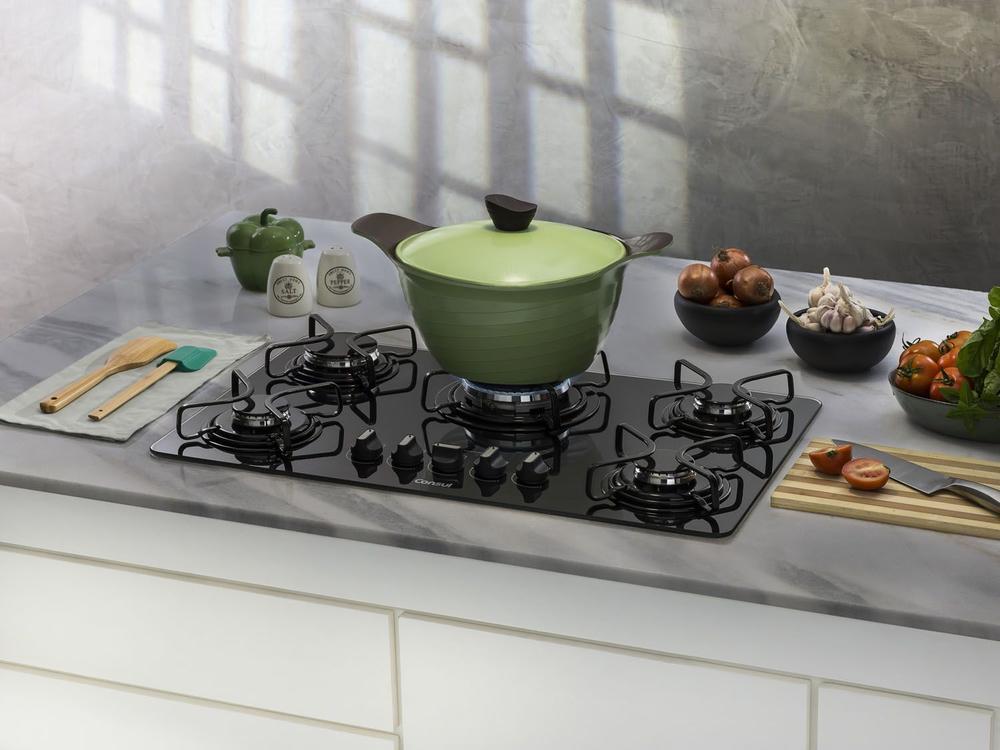 Cooktop 5 Bocas a Gás Natural e GLP Consul Vidro - 6