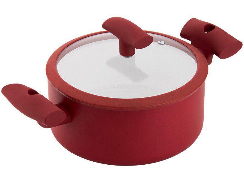 Caçarola Hércules Antiaderente com Tampa Vermelha - 1