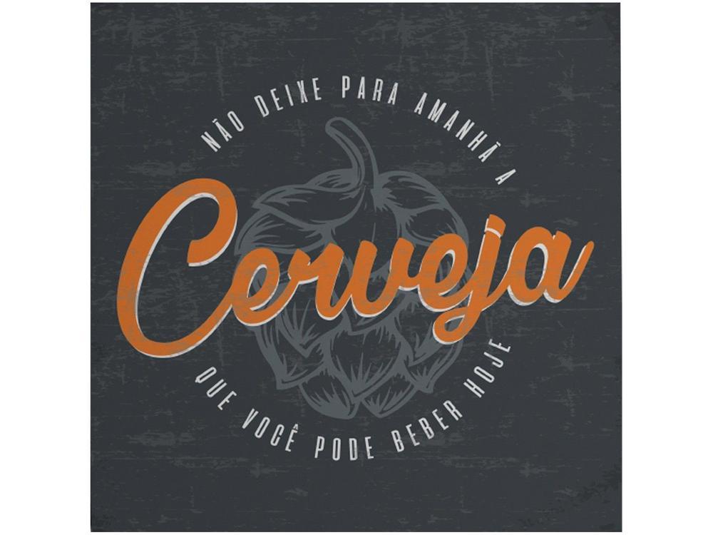 Placa Decorativa MDF Open Bar 20x20cm  - 1