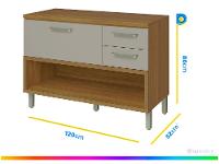 Balcão de Cozinha com Tampo Cozinhas Nesher - 3