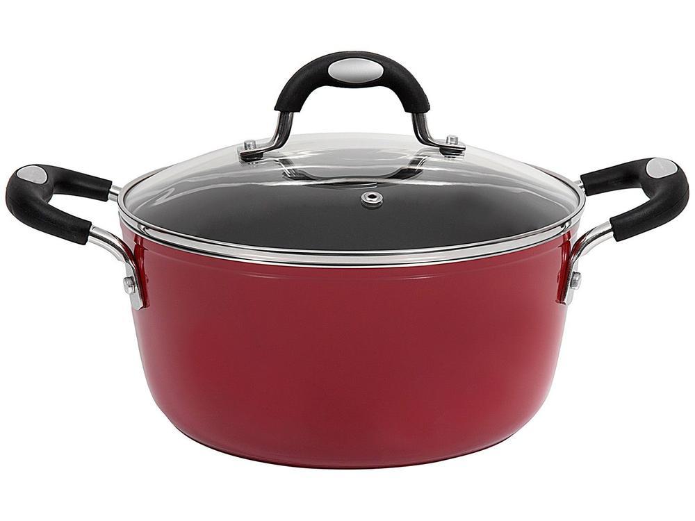 Jogo de Panelas Tramontina Antiaderente de Alumínio Vermelho 5 Peças Mônaco - 5