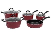 Jogo de Panelas Tramontina Antiaderente de Alumínio Vermelho 5 Peças Mônaco - 1