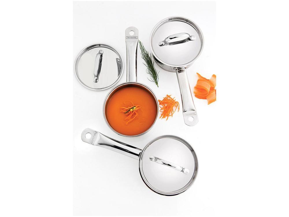 Caldeirão Tramontina Inox 2,2L 16cm com Tampa - 2