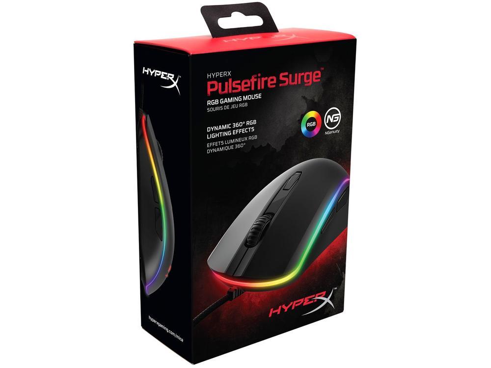 Mouse Gamer RGB HyperX Óptico 16000DPI - 8