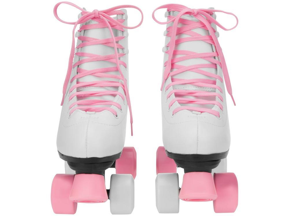 Patins 4 Rodas Infantil Fun F0010-3 Branco e Rosa - 2