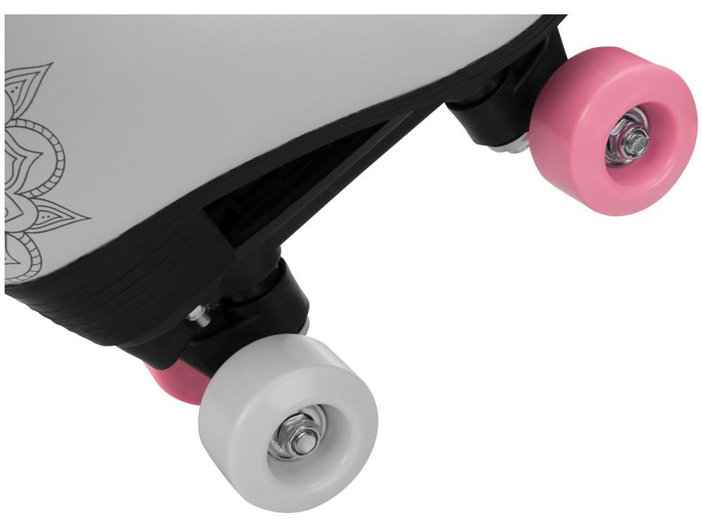 Patins 4 Rodas Infantil Fun F0010-3 Branco e Rosa - 7