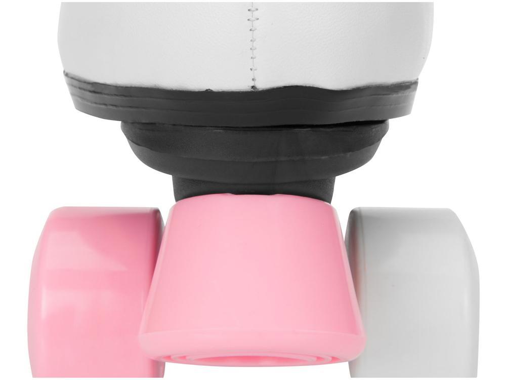 Patins 4 Rodas Infantil Fun F0010-3 Branco e Rosa - 8