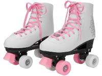 Patins 4 Rodas Infantil Fun F0010-3 Branco e Rosa - 1