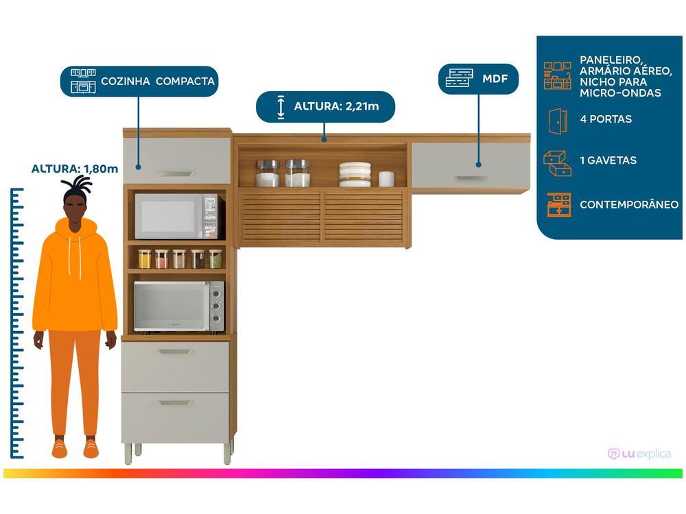 Armário de Cozinha Compacta Nesher Realeza Nicho para - 2