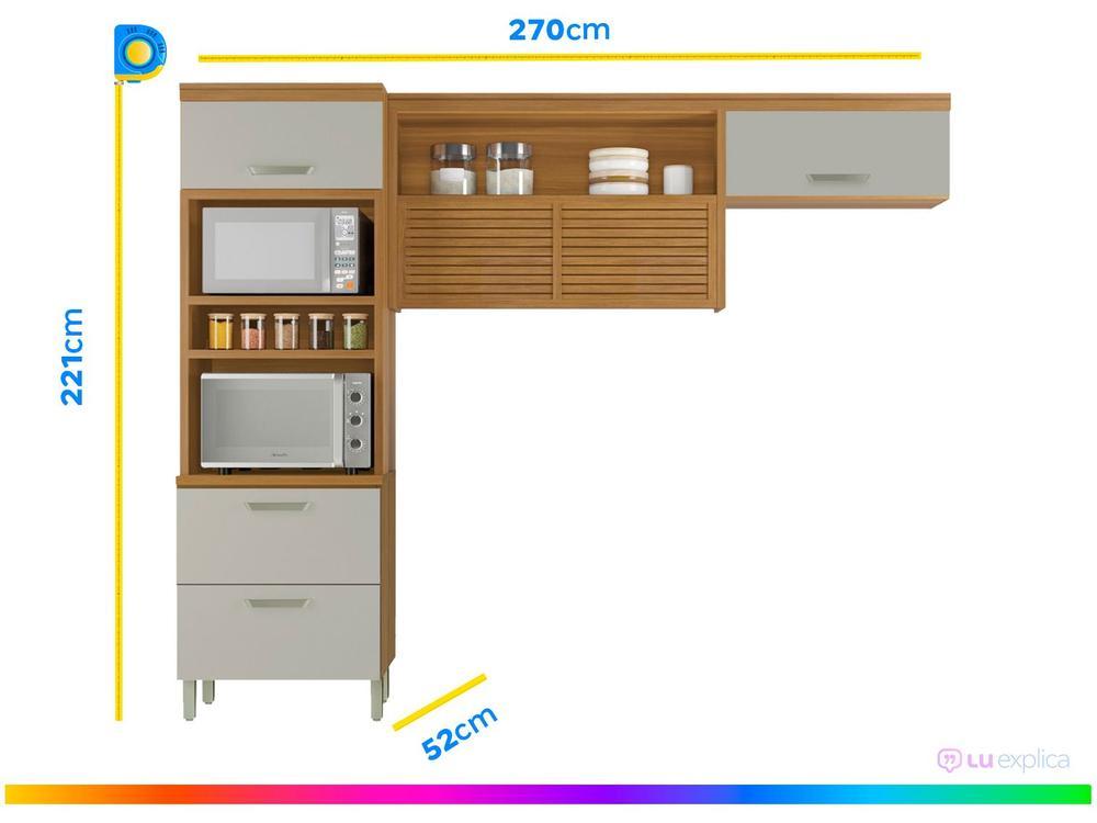Armário de Cozinha Compacta Nesher Realeza Nicho para - 3