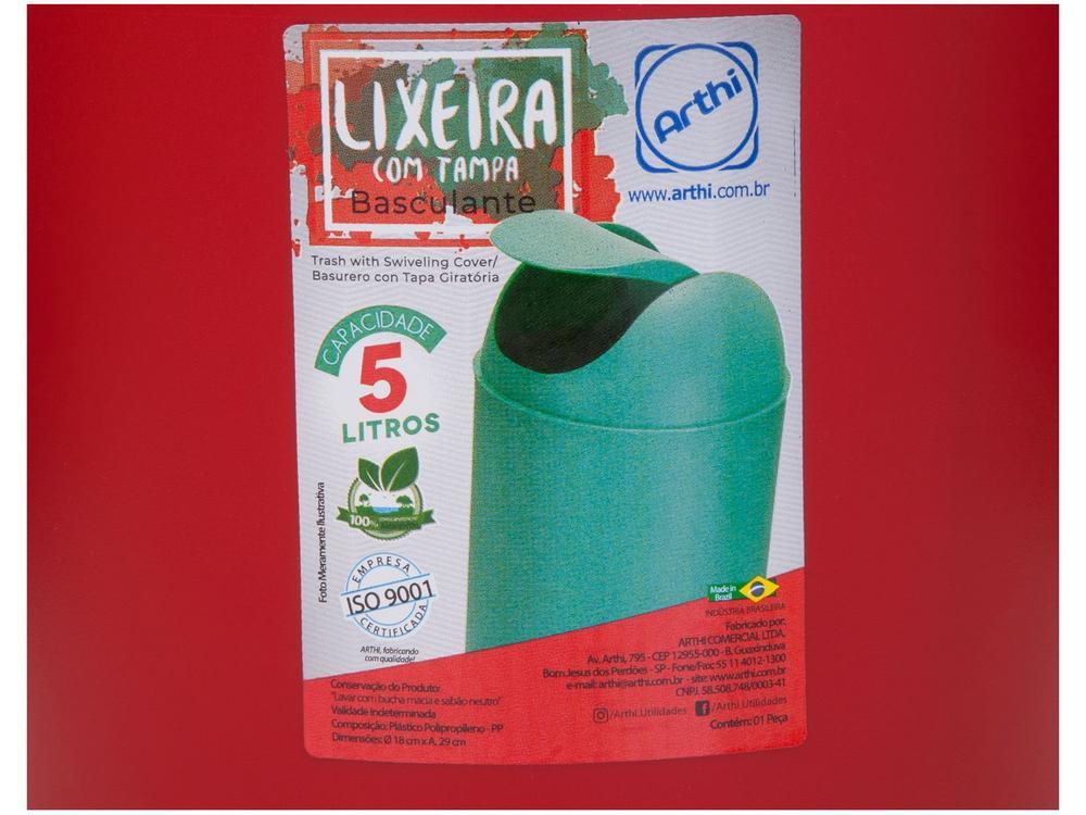 Lixeira com Tampa 5L Arthi   - 11
