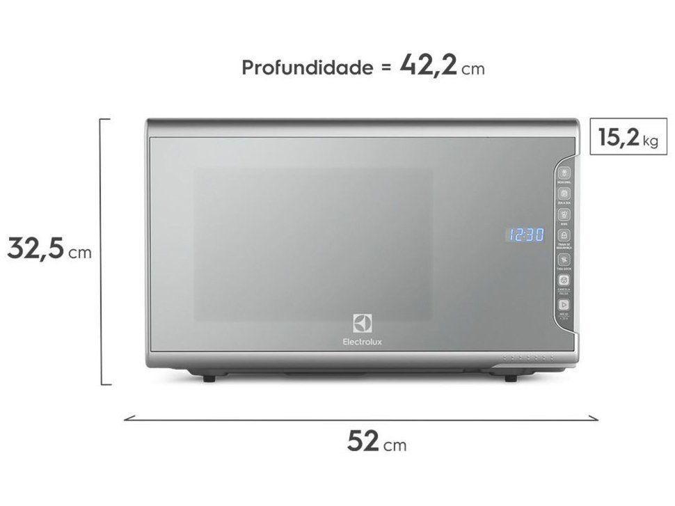 Micro-ondas Electrolux 31L Cinza Espelhado Função Tira Odor - 20