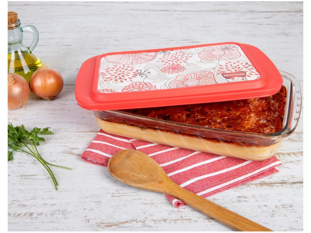 Lasanheira de Vidro Retangular 3,7L com Tampa - 2