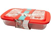 Lasanheira de Vidro Retangular 3,7L com Tampa - 7