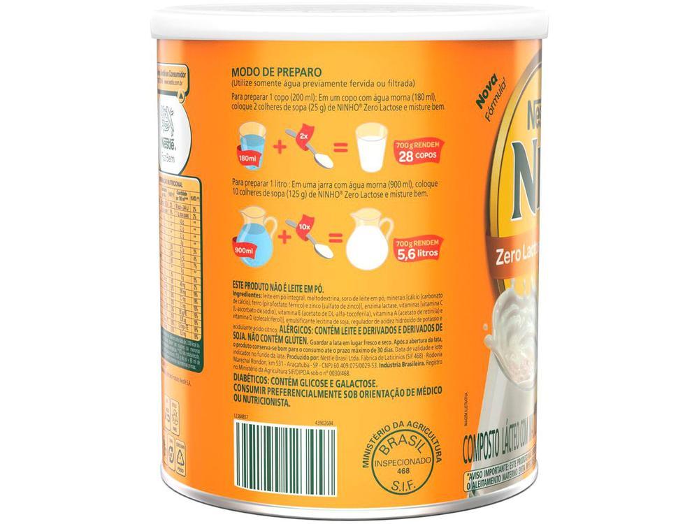 Composto Lácteo Ninho Forti+ Zero Lactose 700g - 11