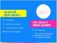 Máscara Lavável / Reutilizável Dupla Camada Pérola - 2