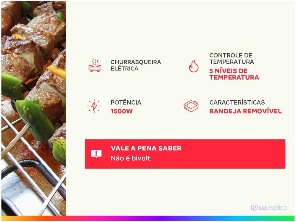 Churrasqueira Elétrica Philco PCQ1500D com Grelha - 16