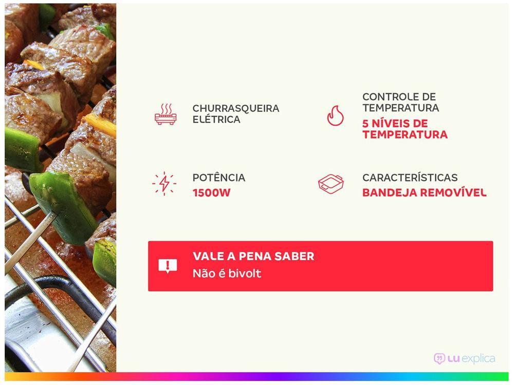 Churrasqueira Elétrica Philco PCQ1500D com Grelha - 2