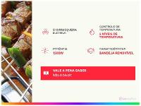 Churrasqueira Elétrica Philco PCQ1500D com Grelha - 2