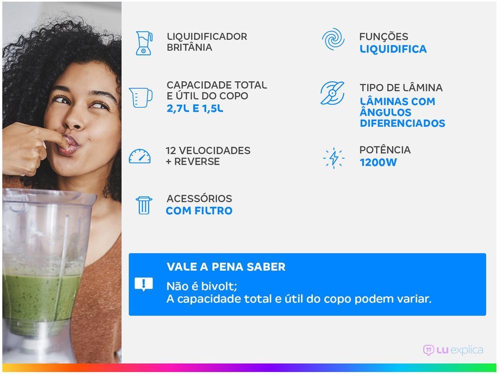 Liquidificador Britânia BLQ1250 Revert Turbo - 3