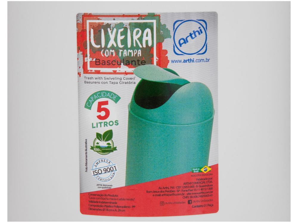 Lixeira com Tampa 5L Arthi   - 6