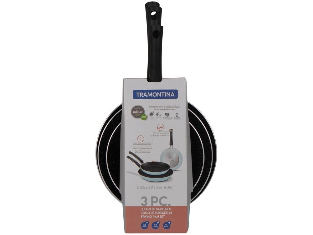 Conjunto de Frigideiras Antiaderente Tramontina de Alumínio 27899/449 Azul 3 Peças - 7