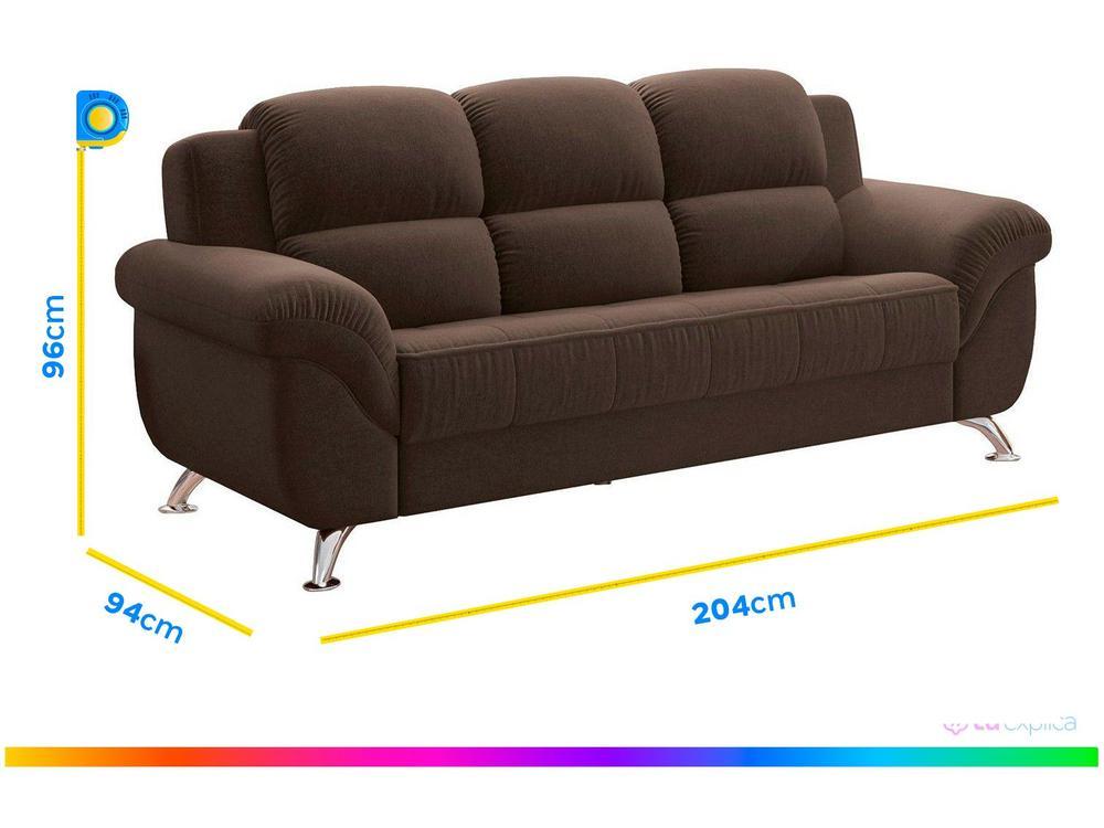 Conjunto de Sofás 2 e 3 Lugares Marselha Linoforte - 3