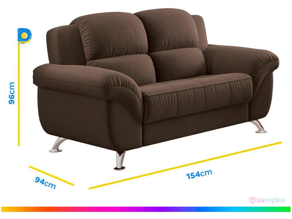 Conjunto de Sofás 2 e 3 Lugares Marselha Linoforte - 4