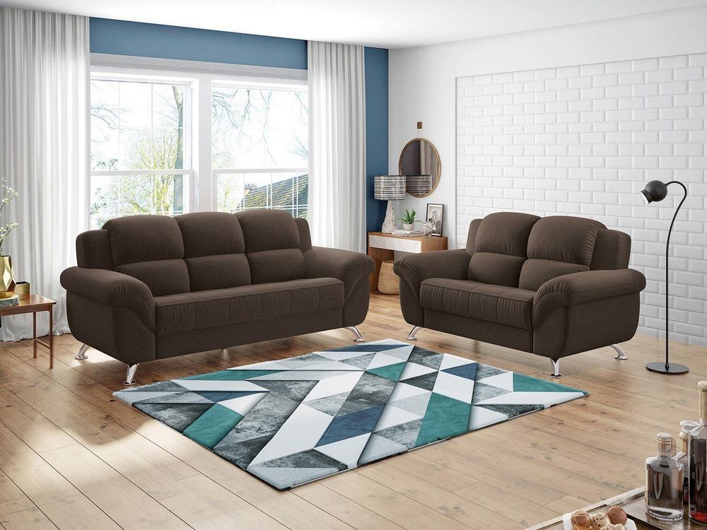 Conjunto de Sofás 2 e 3 Lugares Marselha Linoforte - 5