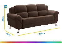 Conjunto de Sofás 2 e 3 Lugares Marselha Linoforte - 3