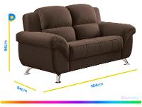 Conjunto de Sofás 2 e 3 Lugares Marselha Linoforte