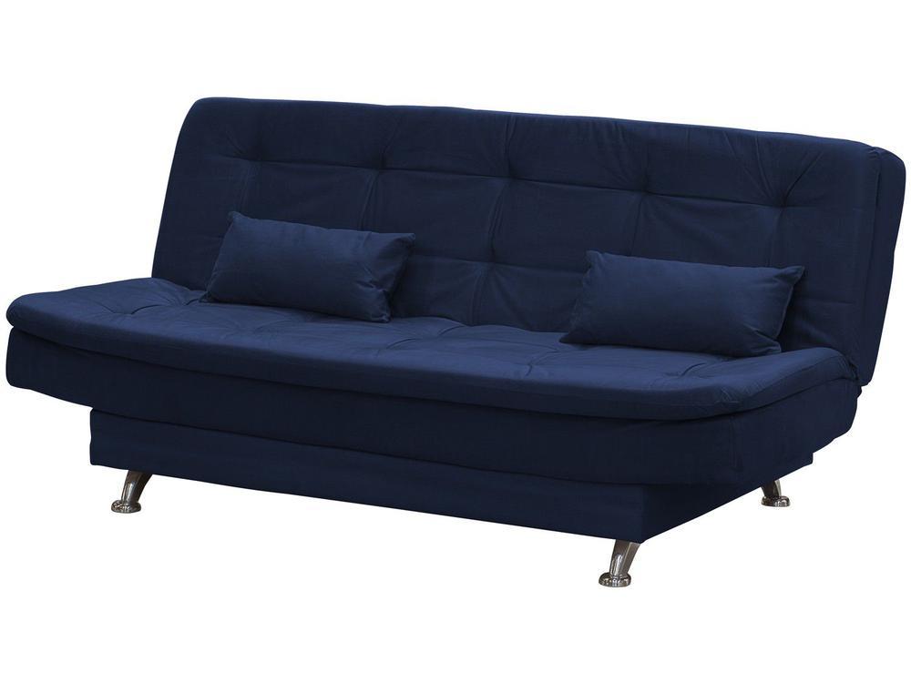 Sofá-cama Casal 3 Lugares Reclinável Veludo Light Matrix Salomé - 1