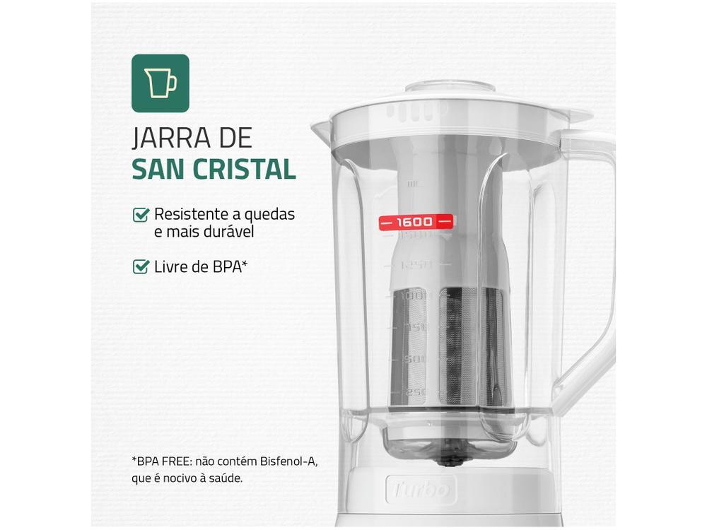 Liquidificador Mondial Turbo Power L-99-WG com Filtro 3 Velocidades 500W Branco e Cinza - 3