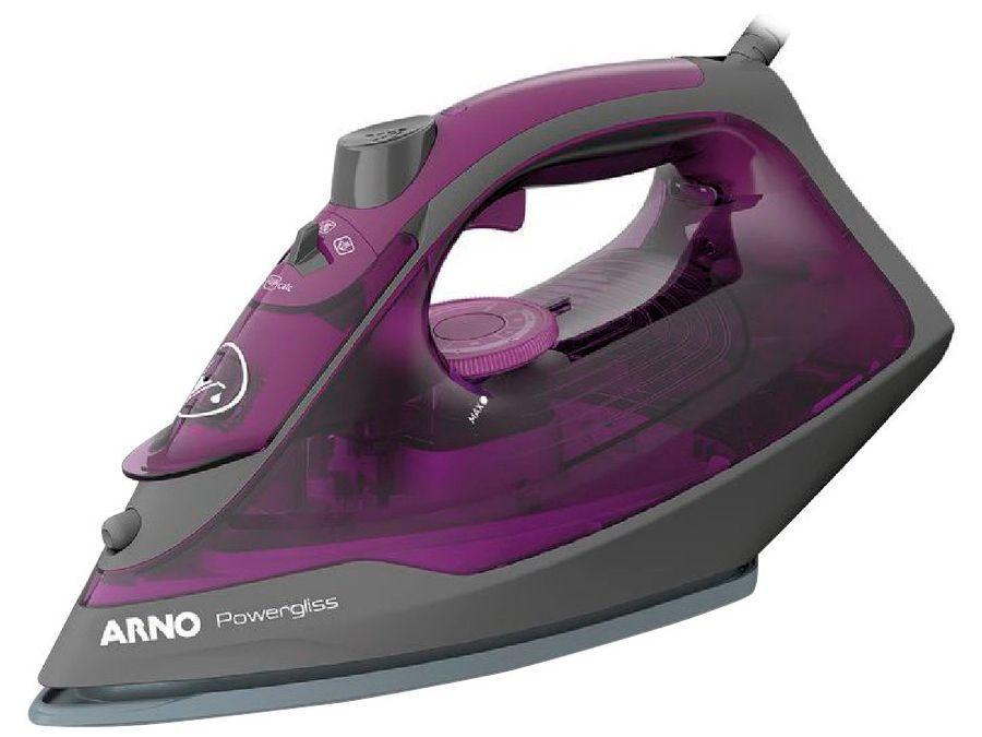 Ferro de Passar Roupa a Vapor e a Seco Arno Powergliss com Base Cerâmica XGlide FPO1 Cinza e Roxo - 19