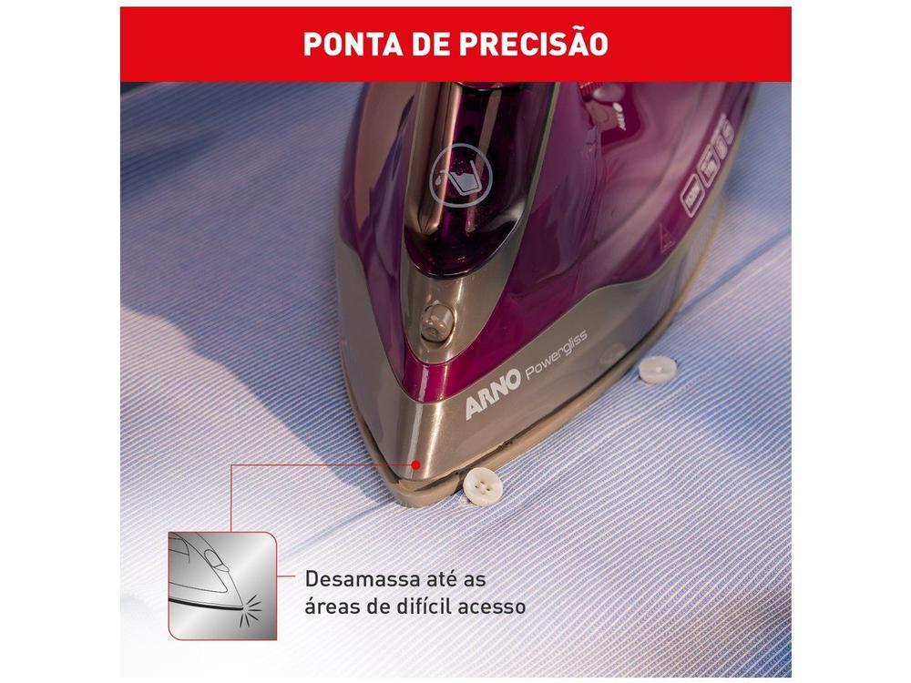 Ferro de Passar Roupa a Vapor e a Seco Arno Powergliss com Base Cerâmica XGlide FPO1 Cinza e Roxo - 6