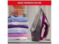 Ferro de Passar Roupa a Vapor e a Seco Arno Powergliss com Base Cerâmica XGlide FPO1 Cinza e Roxo - 11