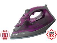 Ferro de Passar Roupa a Vapor e a Seco Arno Powergliss com Base Cerâmica XGlide FPO1 Cinza e Roxo - 20