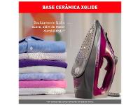 Ferro de Passar Roupa a Vapor e a Seco Arno Powergliss com Base Cerâmica XGlide FPO1 Cinza e Roxo - 21